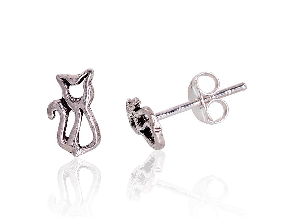 Silver stud earrings
