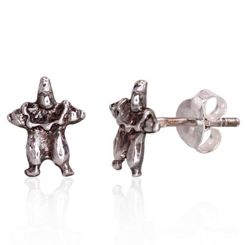 Silver stud earrings