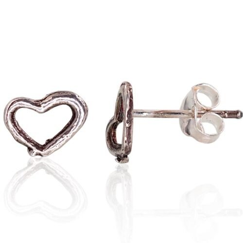Silver stud earrings