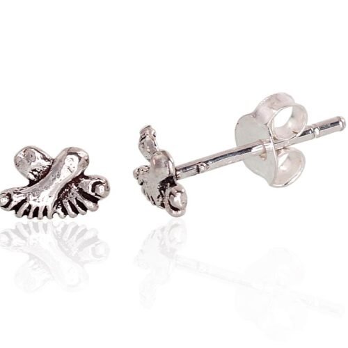 Silver stud earrings