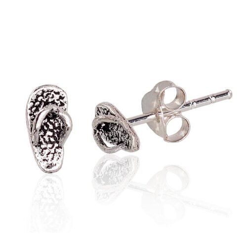 Silver stud earrings