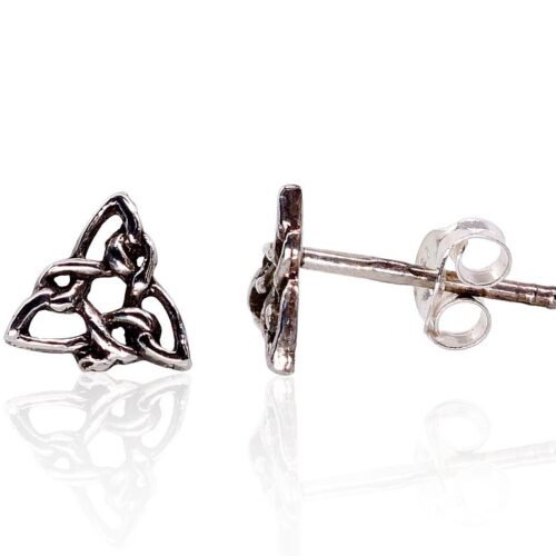 Silver stud earrings