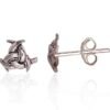 Silver stud earrings