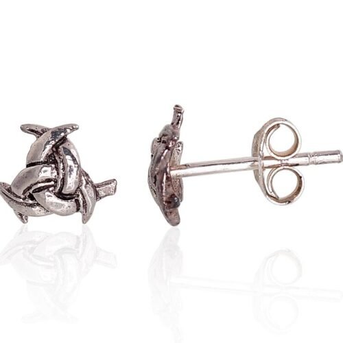 Silver stud earrings