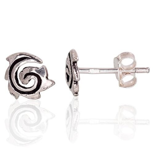Silver stud earrings