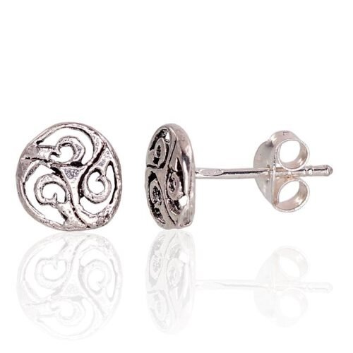 Silver stud earrings