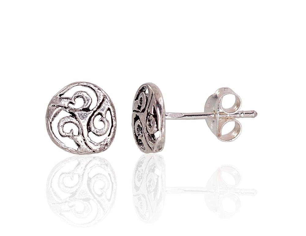 Silver stud earrings