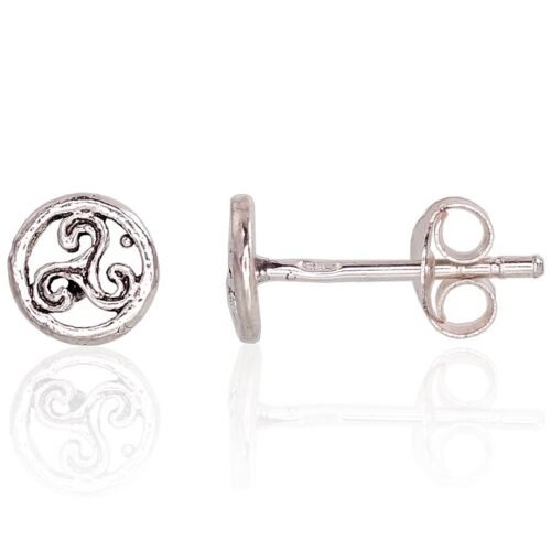 Silver stud earrings