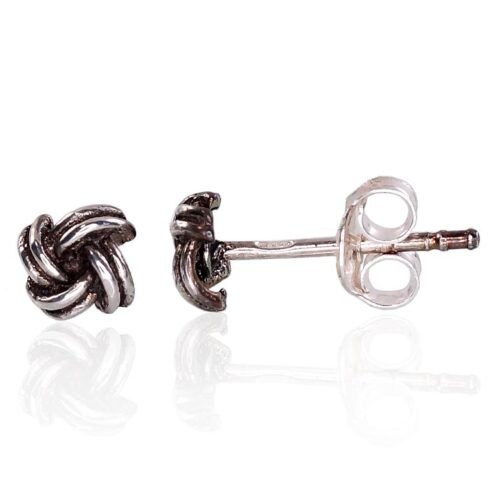 Silver stud earrings