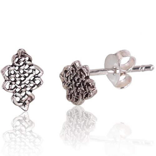 Silver stud earrings