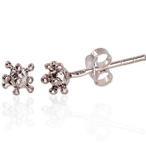 Silver stud earrings