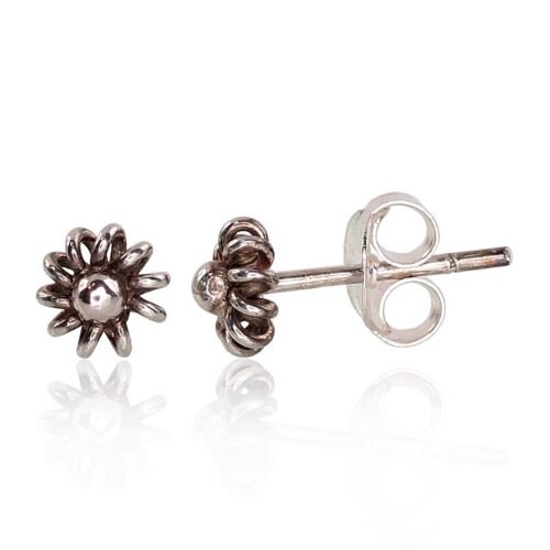 Silver stud earrings