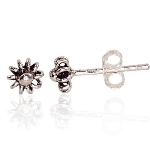 Silver stud earrings