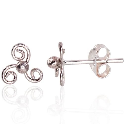 Silver stud earrings