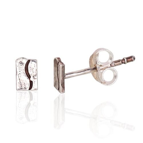 Silver stud earrings