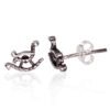 Silver stud earrings