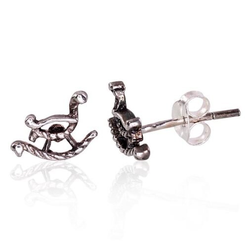 Silver stud earrings