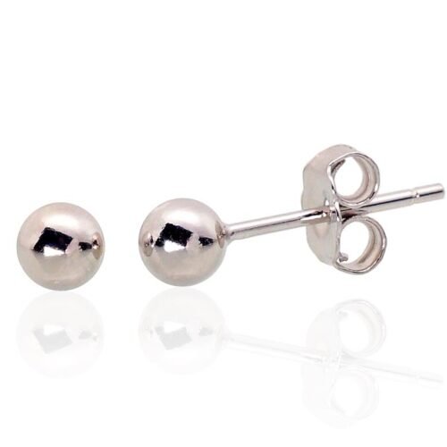 Silver stud earrings