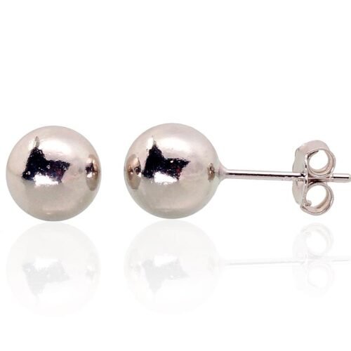 Silver stud earrings