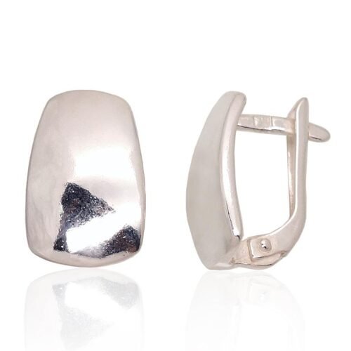 Silver earrings with 'english' lock