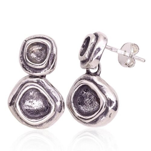 Silver stud earrings