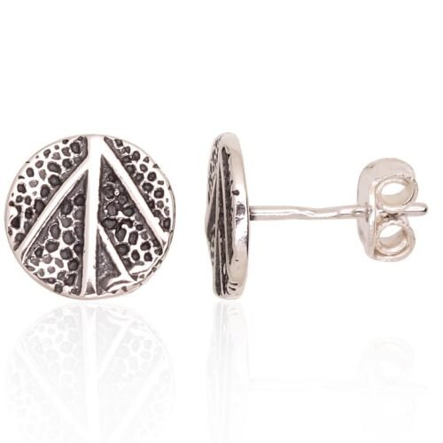 Silver stud earrings