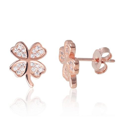 Silver stud earrings with Zirkons