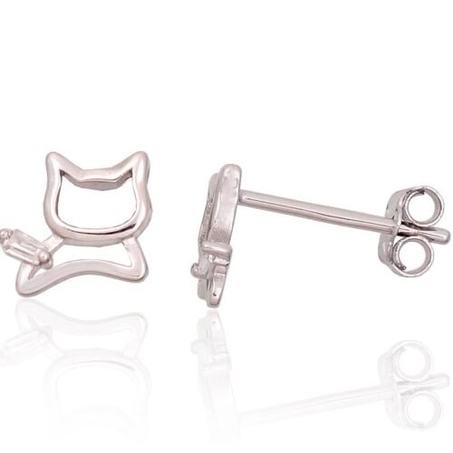 Silver stud earrings with Zirkons