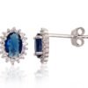Silver stud earrings with Zirkons