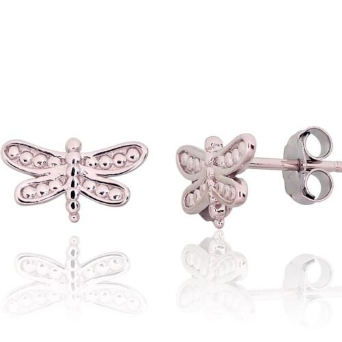 Silver stud earrings