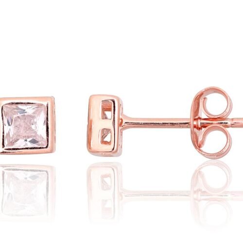 Silver stud earrings with Zirkons