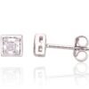 Silver stud earrings with Zirkons