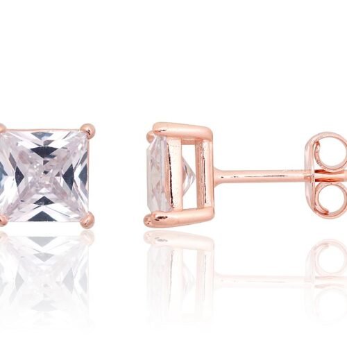 Silver stud earrings with Zirkons