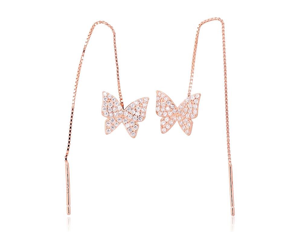 Silver earrings with Zirkons