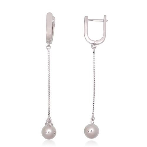 Silver earrings with 'english' lock