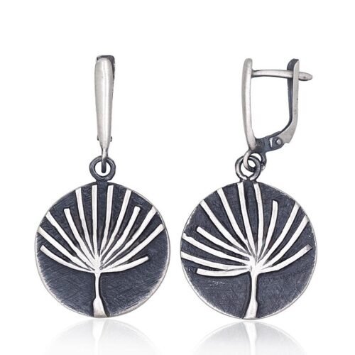 Silver earrings with 'english' lock