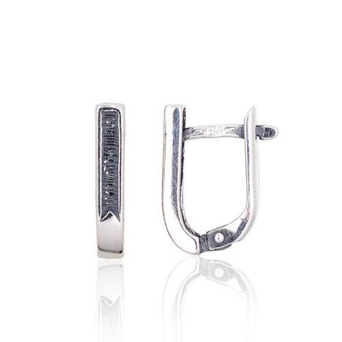 Silver earrings with 'english' lock