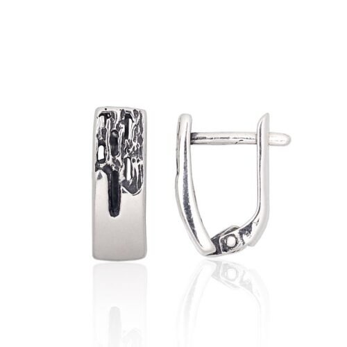 Silver earrings with 'english' lock