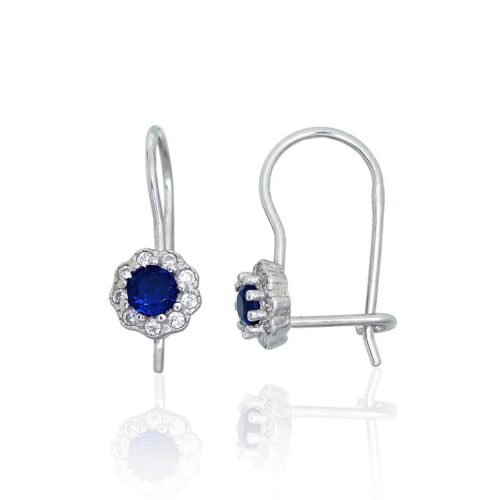 Silver hook earrings with Zirkons