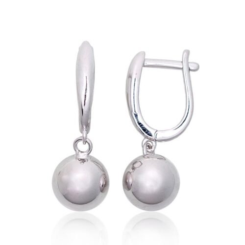 Silver earrings with 'english' lock