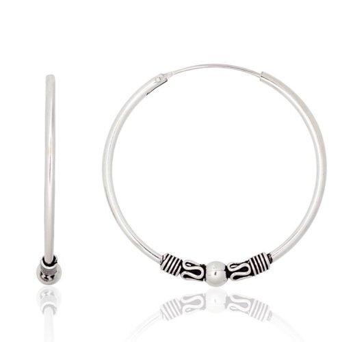 Silver earrings-rings