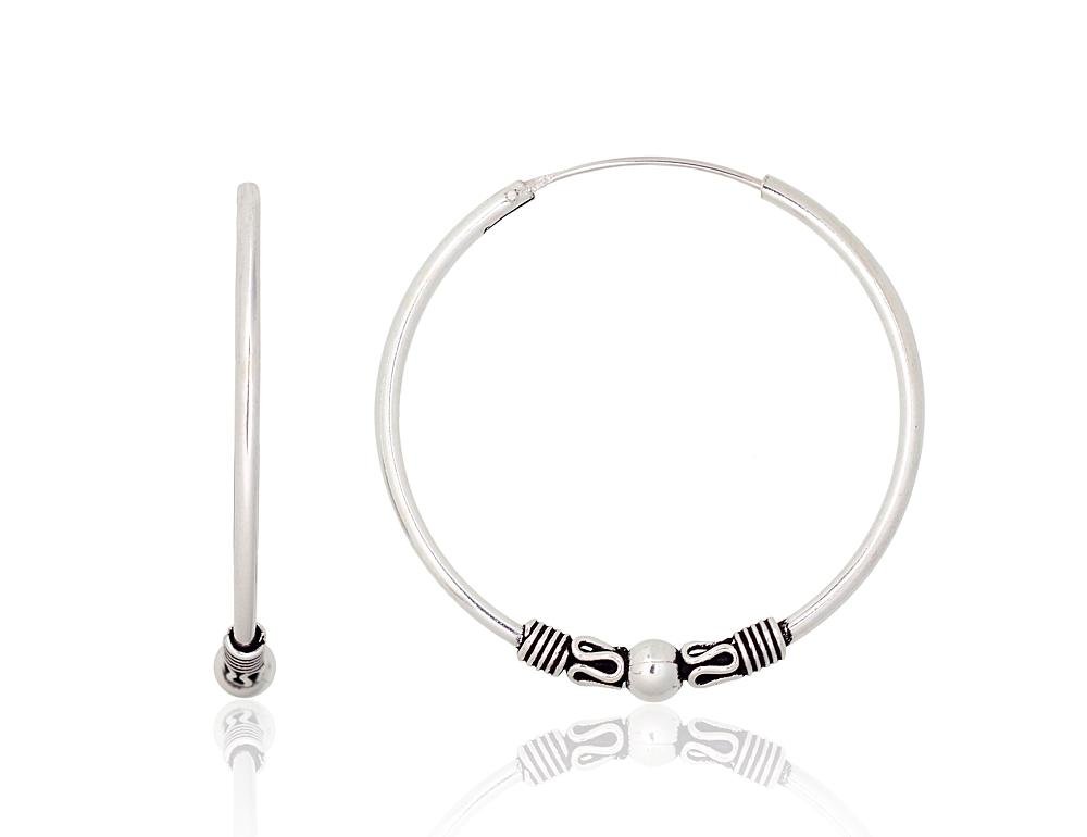 Silver earrings-rings