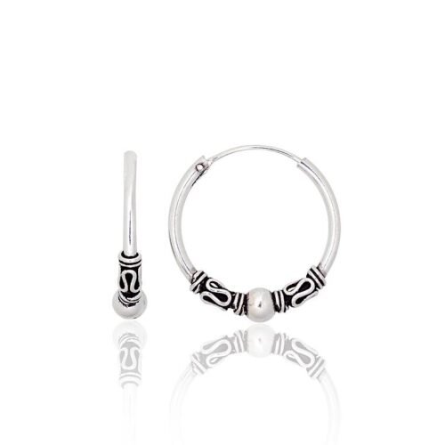 Silver earrings-rings