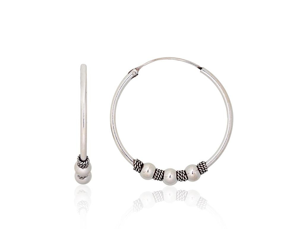 Silver earrings-rings