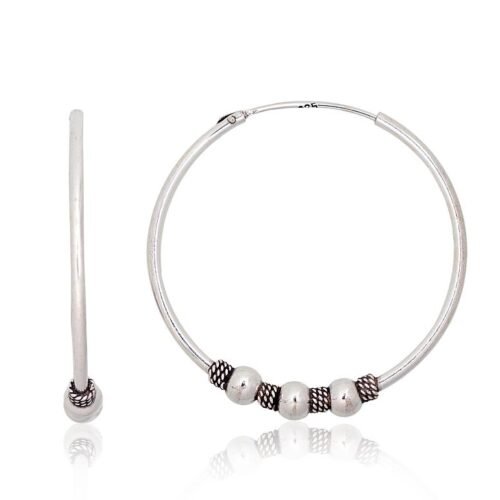 Silver earrings-rings