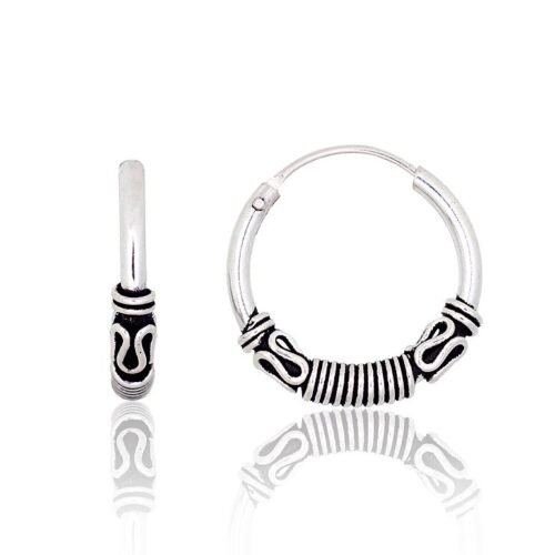 Silver earrings-rings