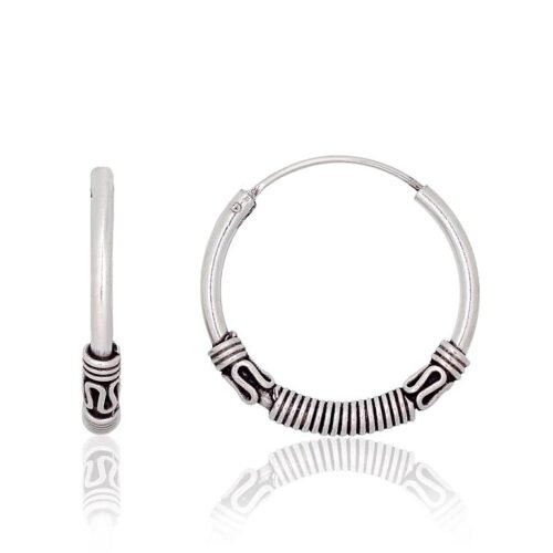 Silver earrings-rings