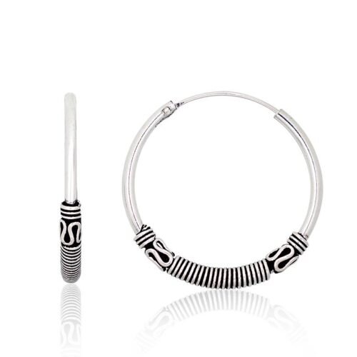 Silver earrings-rings
