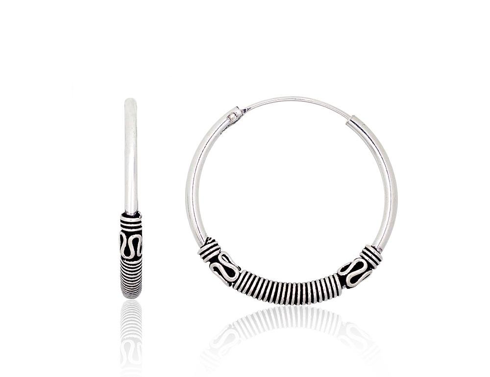 Silver earrings-rings