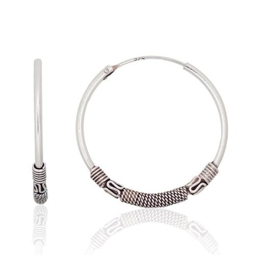 Silver earrings-rings